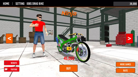 IDBS Drag Bike Simulator APK screenshot 1