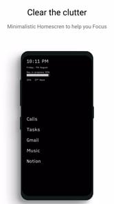 Indistract Minimalist Launcher APK screenshot 1