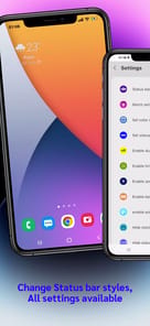 iCenter OS 18: X - Status Bar APK screenshot 1