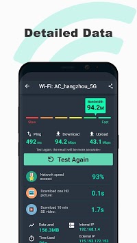 Free Internet speed test - SpeedTest Master APK screenshot 1