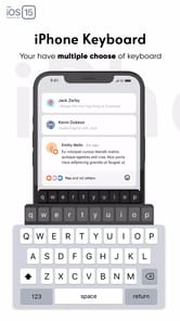 iPhone Keyboard APK screenshot 1