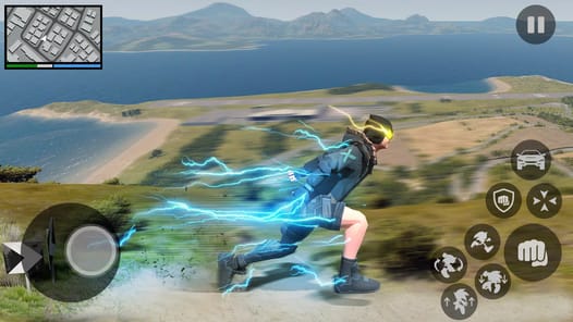 Blue Hero Rope Game APK screenshot 1