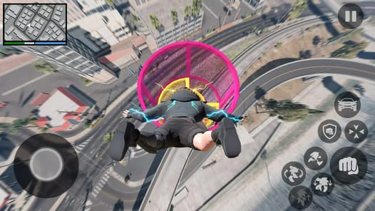 Blue Hero Rope Game APK screenshot 1