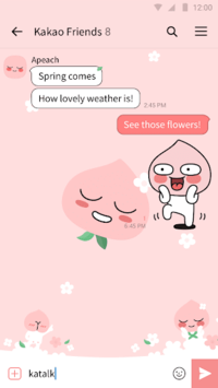 Apeach - KakaoTalk Theme APK screenshot 1