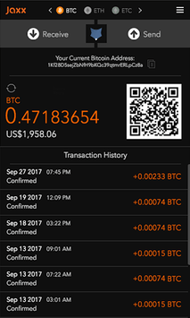 Jaxx Blockchain Wallet APK screenshot 1