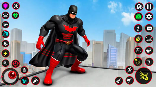 Bat Hero Dark Crime City Game APK screenshot 1