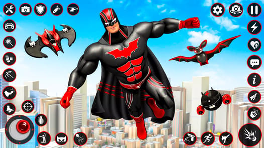 Bat Hero Dark Crime City Game APK screenshot 1