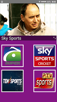 Live Cricket TV HD, PTV Sports, live express news APK screenshot 1