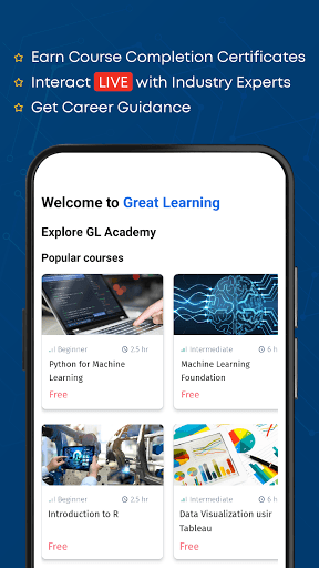 Great Learning - Free Online Courses APK screenshot 1