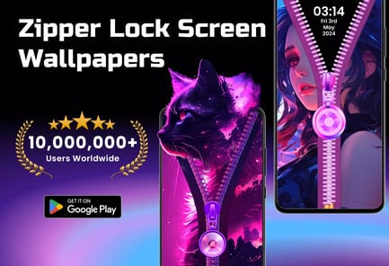 Zipper Lock Screen Wallpapers APK screenshot 1