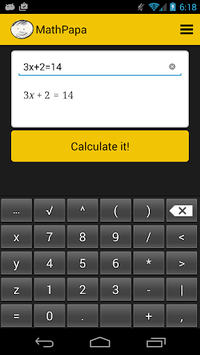 MathPapa - Algebra Calculator APK screenshot 1