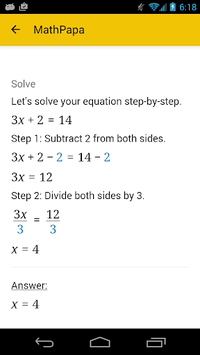 MathPapa - Algebra Calculator APK screenshot 1