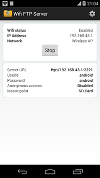 WiFi FTP Server APK screenshot 1 WiFi FTP Server APK screenshot 1