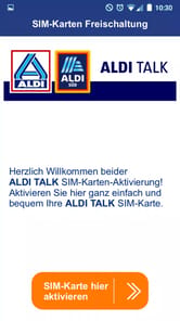 ALDI TALK Registration APK screenshot 1 ALDI TALK Registration APK screenshot 1