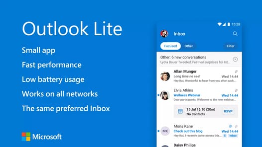 Microsoft Outlook Lite: Email APK screenshot 1