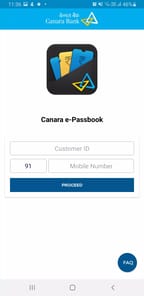 Canara e-Passbook APK screenshot 1