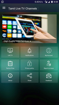 Tamil Live TV Channels APK screenshot 1