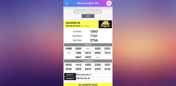 4D Live Draw Results APK screenshot 1