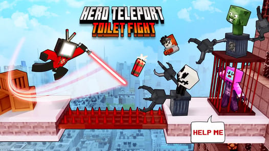 Hero Teleport: Toilet Fight APK screenshot 1