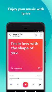Musixmatch - Lyrics for your music APK screenshot 1