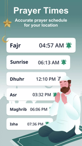Prayer Time, Azan Alarm, Qibla APK screenshot 1