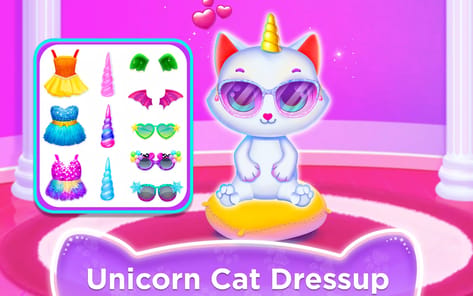 Unicorn Cat Princess Baby Game APK screenshot 1