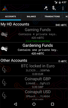 Mycelium Bitcoin Wallet APK screenshot 1