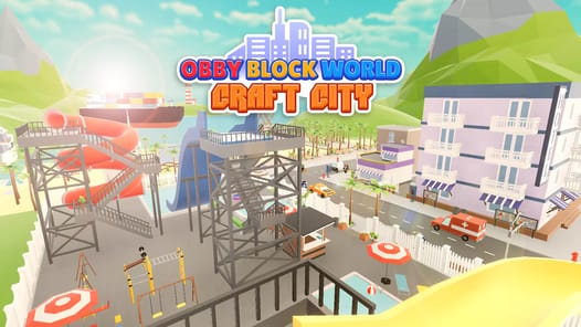Obby Block World: Craft City APK screenshot 1