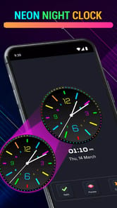 Neon Digital Clock APK screenshot 1
