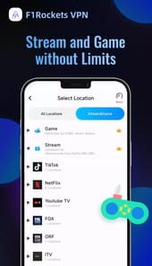 F1 Rockets VPN Fast & Private APK screenshot 1