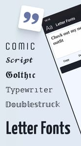 Letter Fonts APK screenshot 1