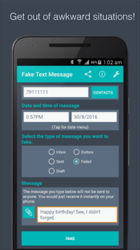 Fake Text Message APK screenshot 1