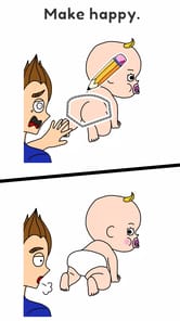 Draw Happy Baby : Puzzle Game APK screenshot 1