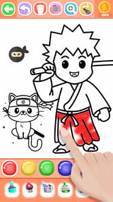 Boys Ninja Coloring & Memory APK screenshot 1