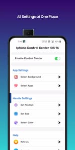 iPhone Control Center iOS 16 APK screenshot 1