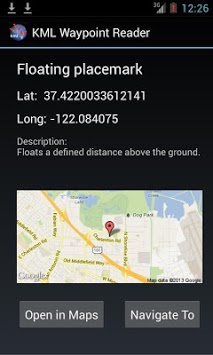 KML/KMZ Waypoint Reader Free APK screenshot 1