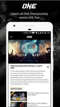 ONE Championship APK screenshot 1 ONE Championship APK screenshot 1
