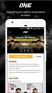 ONE Championship APK screenshot 1 ONE Championship APK screenshot 1