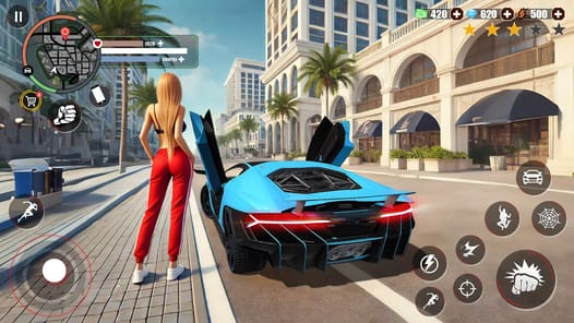 Super Rope Hero: Crime City APK screenshot 1