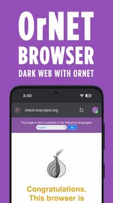 Dark Web Browser : OrNET APK screenshot 1