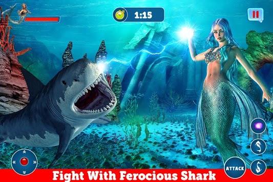 Mermaid Simulator: Underwater & Beach Adventure APK screenshot 1