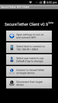 SecureTether Client - Android WiFi tethering APK screenshot 1