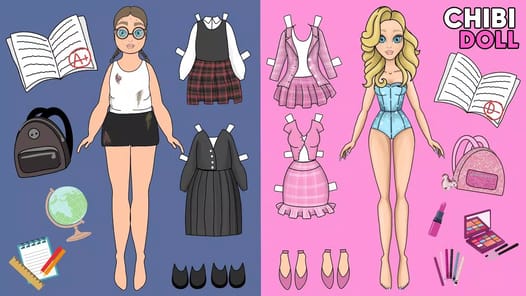 Chibi Dolls Dress Up Games APK screenshot 1