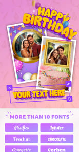 Happy birthday photo frame APK screenshot 1
