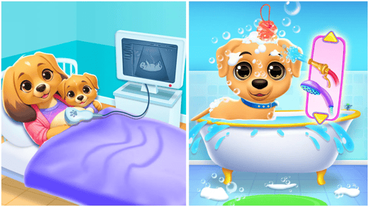 newborn babyshower - dog game APK screenshot 1