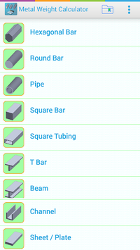 Metal Weight Calculator APK screenshot 1