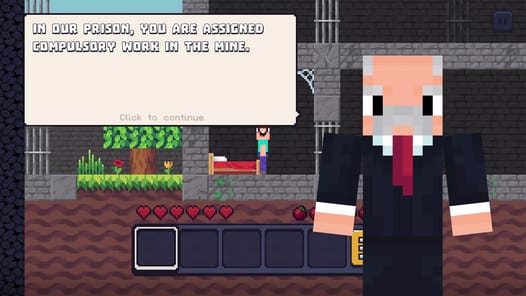 Noob Miner: Escape from prison APK screenshot 1