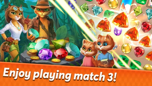 Indy Cat 2: Match 3 game APK screenshot 1