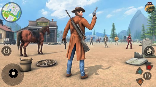Gangster Crime Gun Cowboy Game APK screenshot 1
