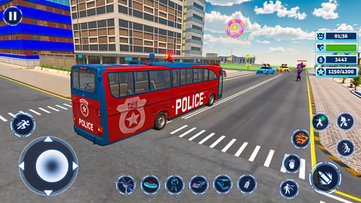 Bus Simulator Police Robot Car APK screenshot 1